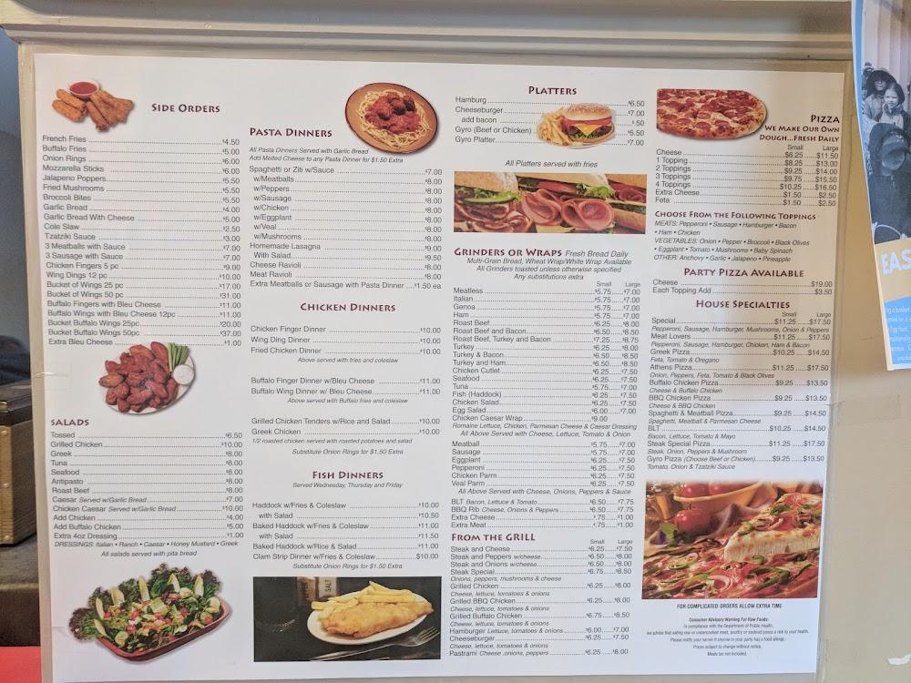 Athens Pizza Menu image 1