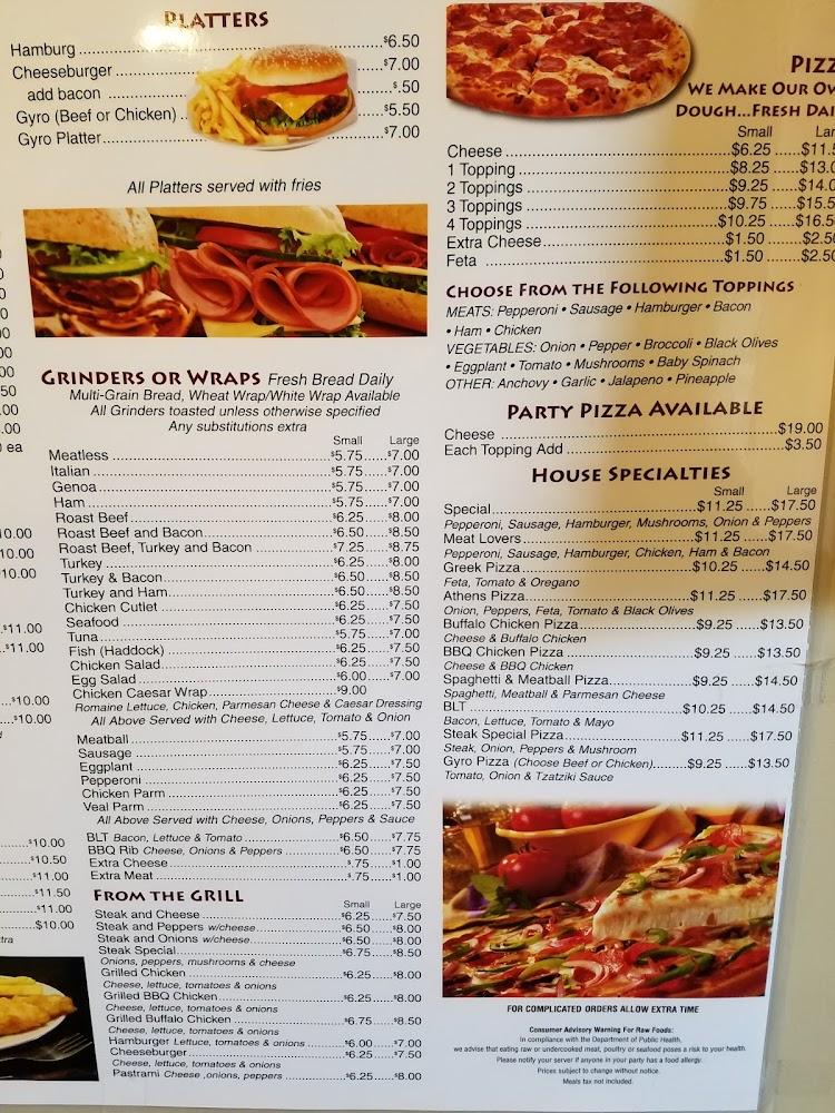 Athens Pizza Menu image 3